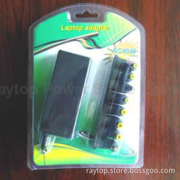 40W Automatic Laptop AC Adaptor, DC9.5-20V, Compact designs.